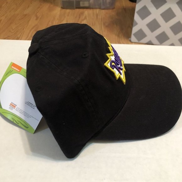 Rugrats Black Adjustable Strap Dad Hat Nickelodeon OSFM Concept One NWT - Picture 3 of 7